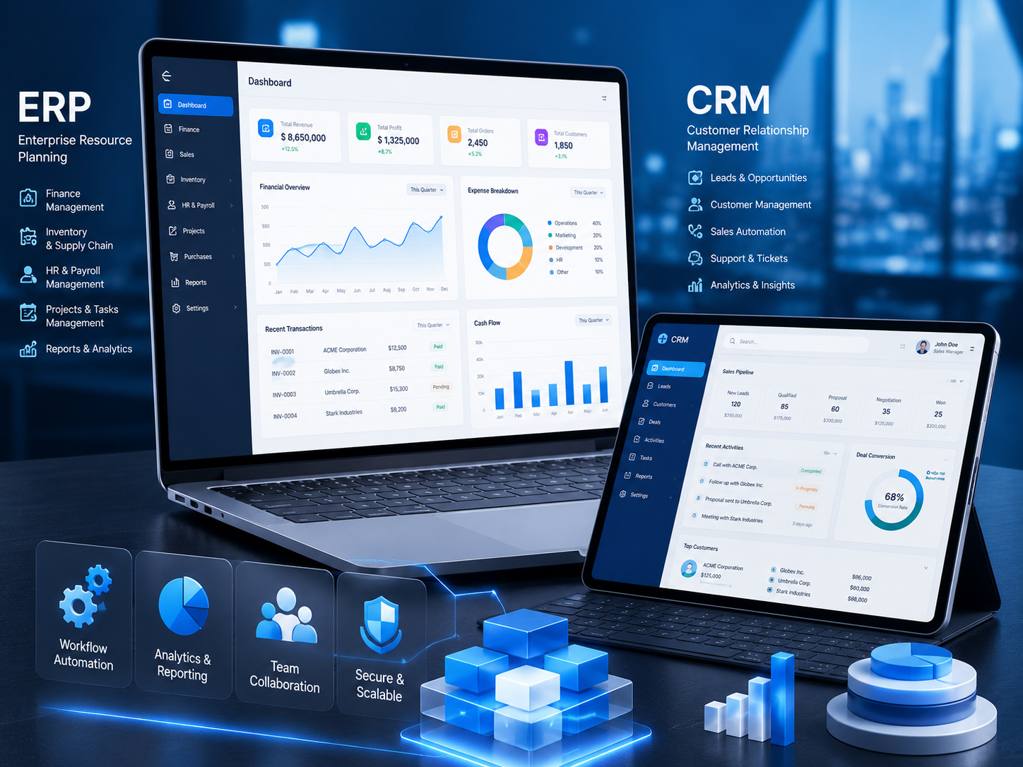 ERP & CRM Business Management Systems